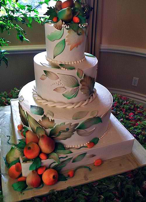 Fall Themed Wedding Cake