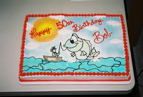 Fishing Birthday Sheet Cakes