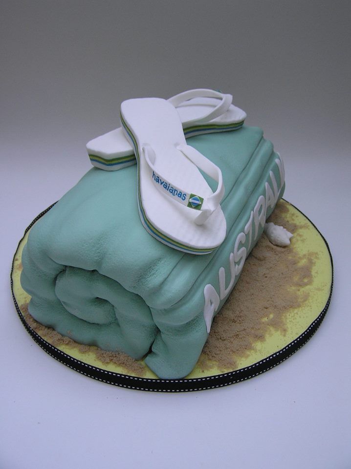 Flip Flop Beach Towel Cake Flip Flop Beach Towel Cake