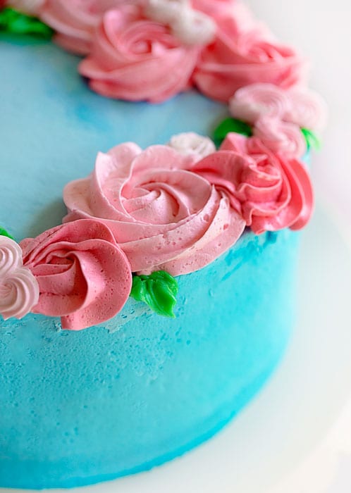 Flower Rosette Cake Decorating