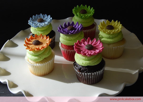 Gerber Daisy Cupcakes for Weddings