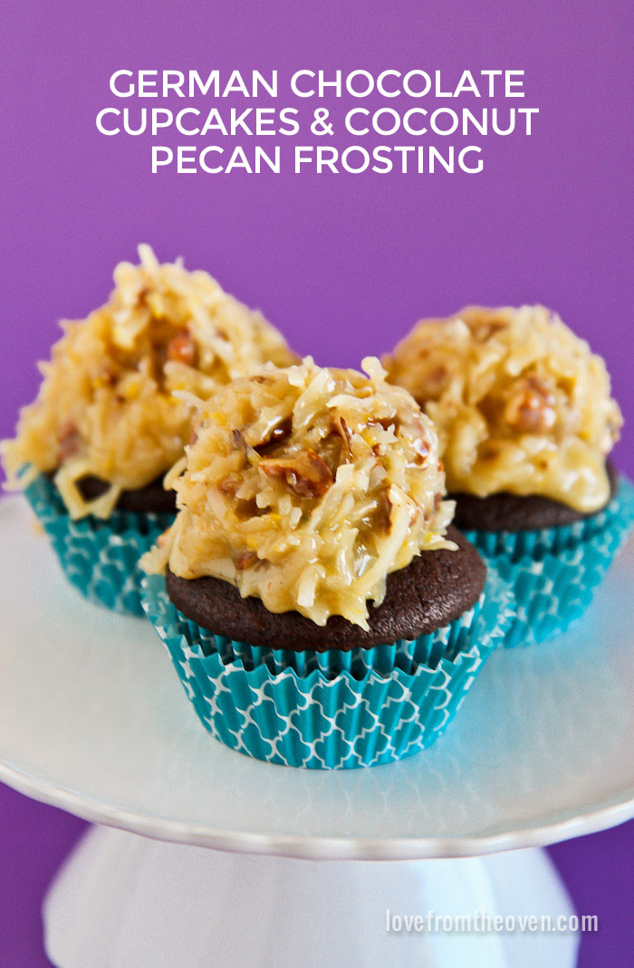 German Chocolate Cake with Coconut Pecan Frosting