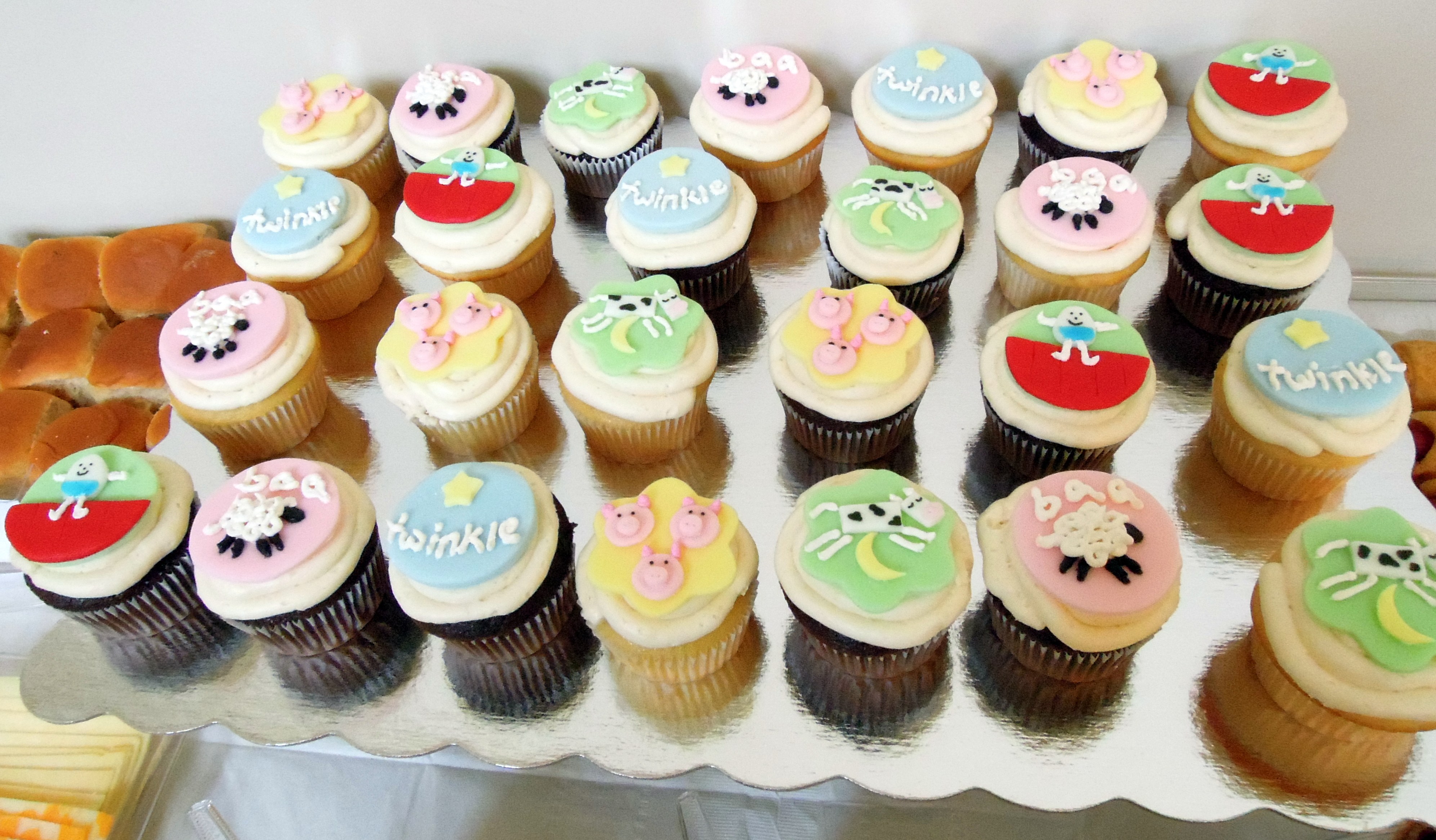 Girl Baby Shower Cupcake Cake Ideas