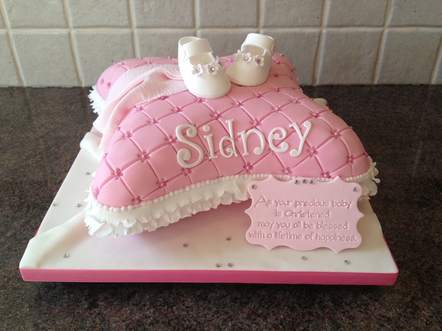 Girl Baby Shower Pillow Cake