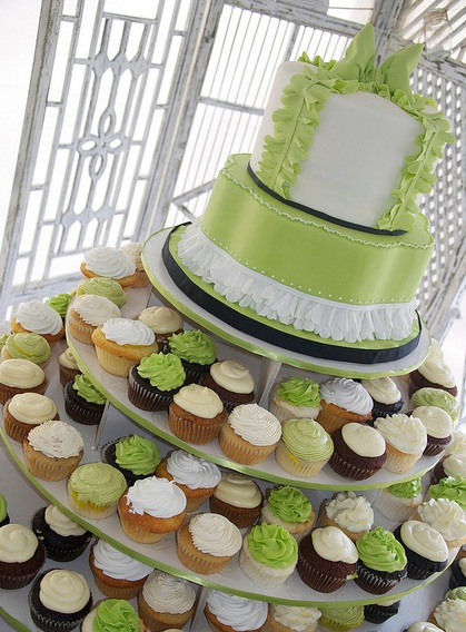 Green Cupcake Wedding Cakes Green Cupcake Wedding Cakes