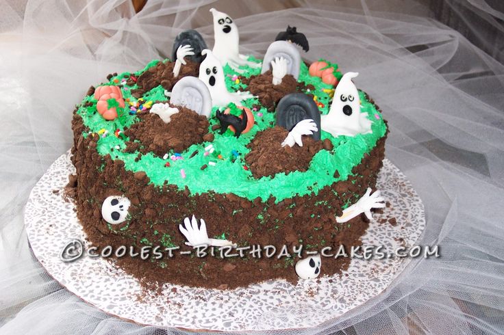 Halloween Graveyard Cake Halloween Graveyard Cake