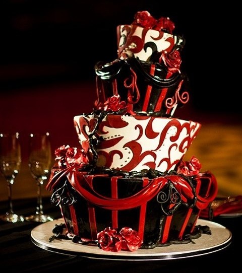 Halloween Wedding Cake