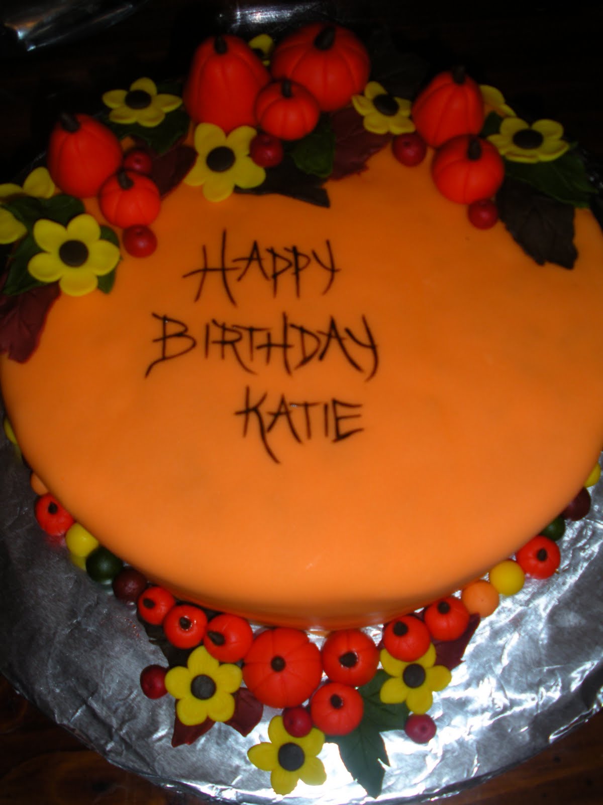 Happy Fall Birthday Cake