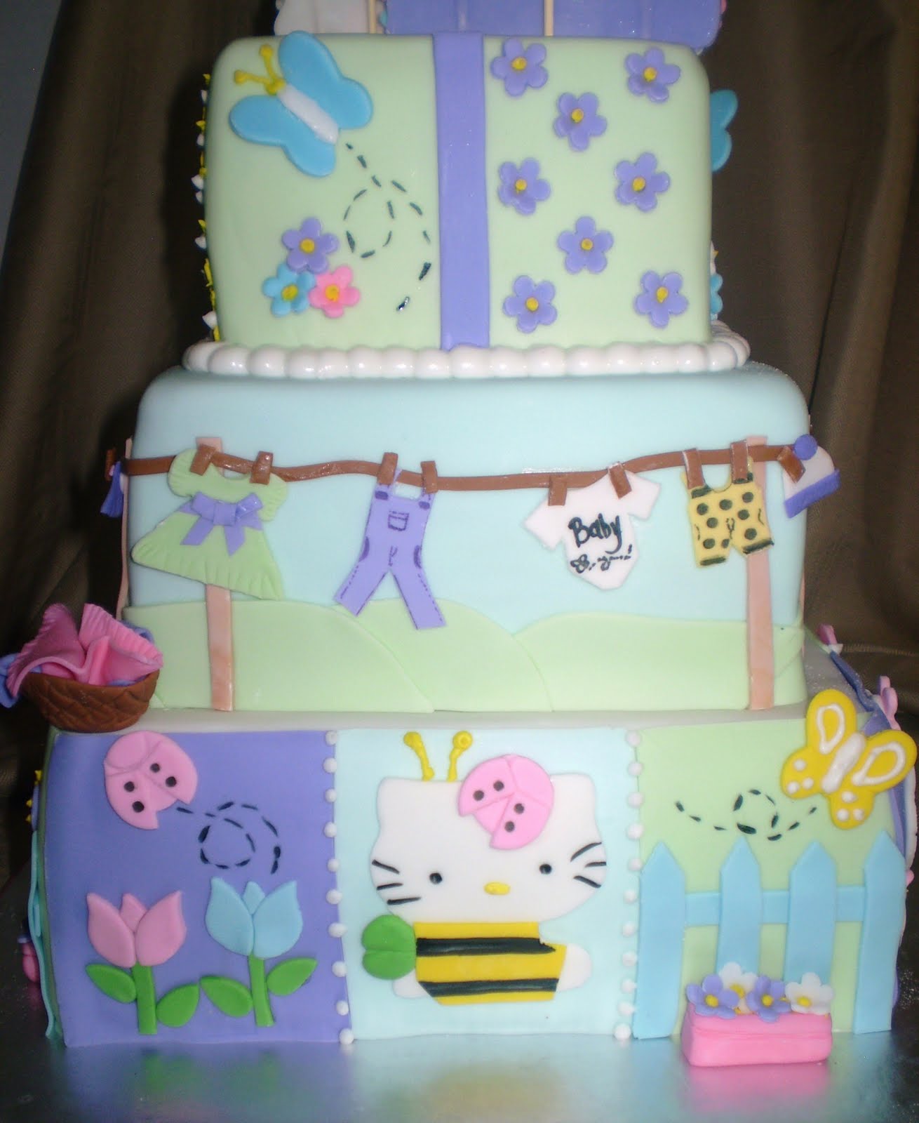 Hello Kitty Baby Shower Cake