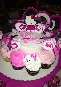 Hello Kitty Baby Shower Cupcakes