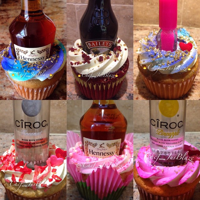 Hennessy Bottle with Liquor Infused Cake
