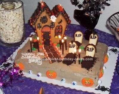 Homemade Graveyard Cake