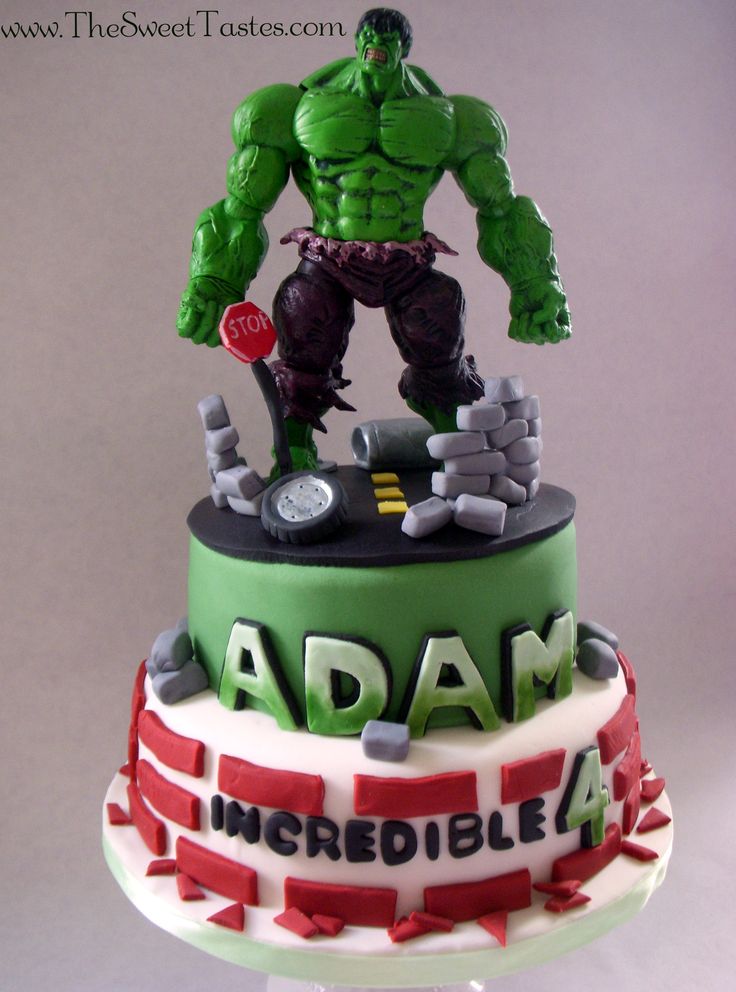 Incredible Hulk Birthday Cake