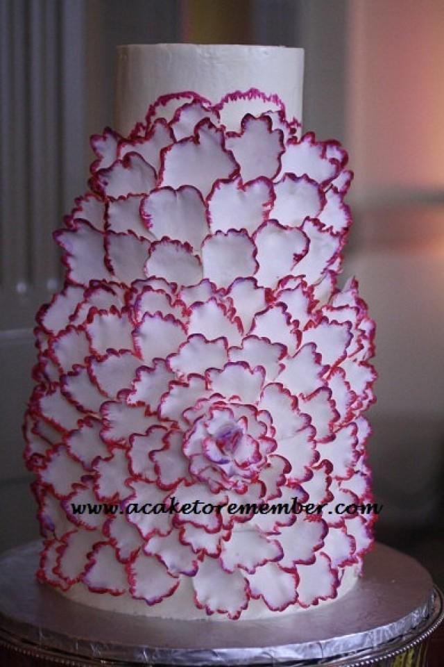 Large Flower Petal Wedding Cakes Large Flower Petal Wedding Cakes