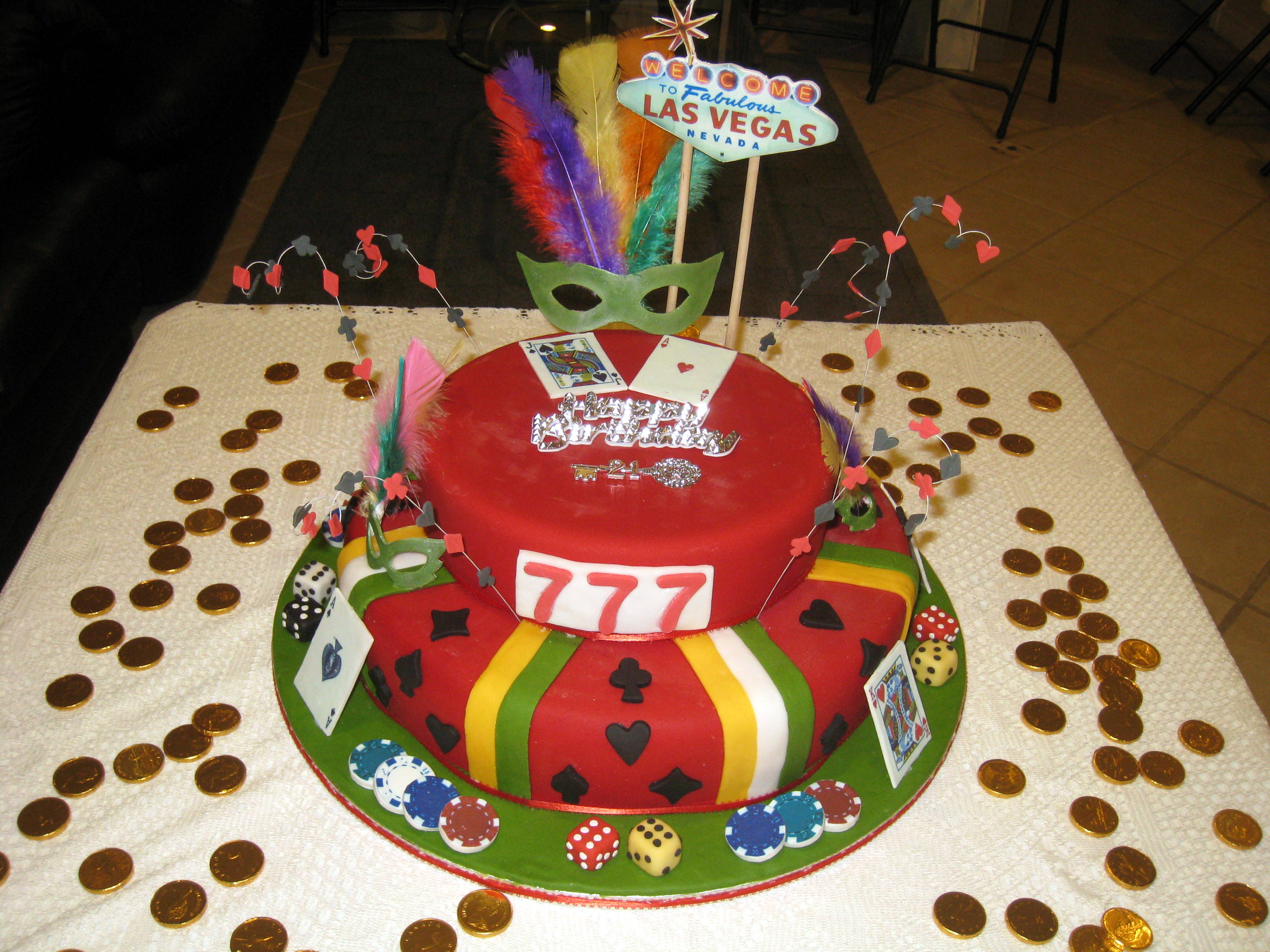 Las Vegas 21st Birthday Cake