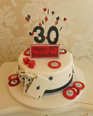 Las Vegas Themed Birthday Cake