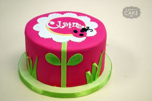 Little Girl Flower Birthday Cake