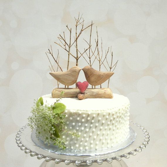 Love Birds Wedding Cake Topper