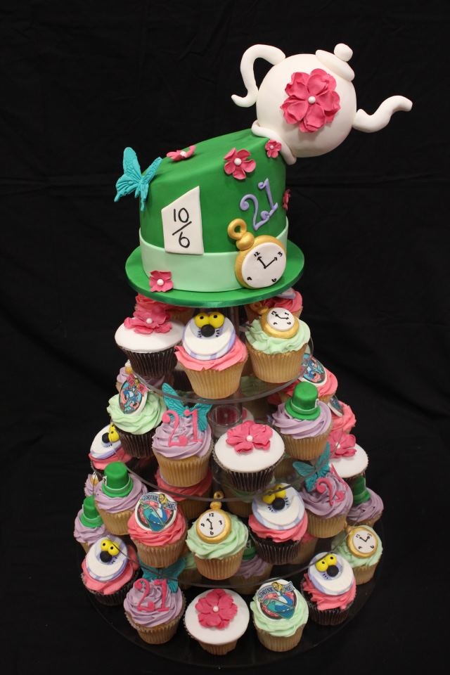 Mad Hatter Cake & Cupcakes