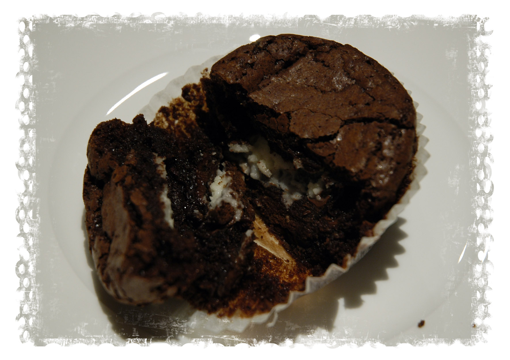 Martha Stewart's Mint Filled Brownie Cupcakes