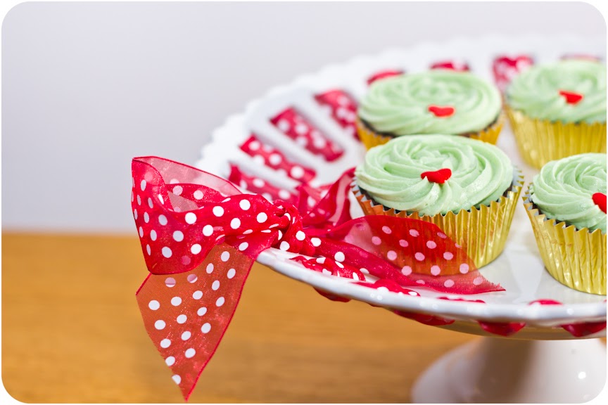 Martha Stewart's Mint Filled Brownie Cupcakes