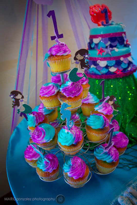 Mermaid Shaped Cupcake Cake