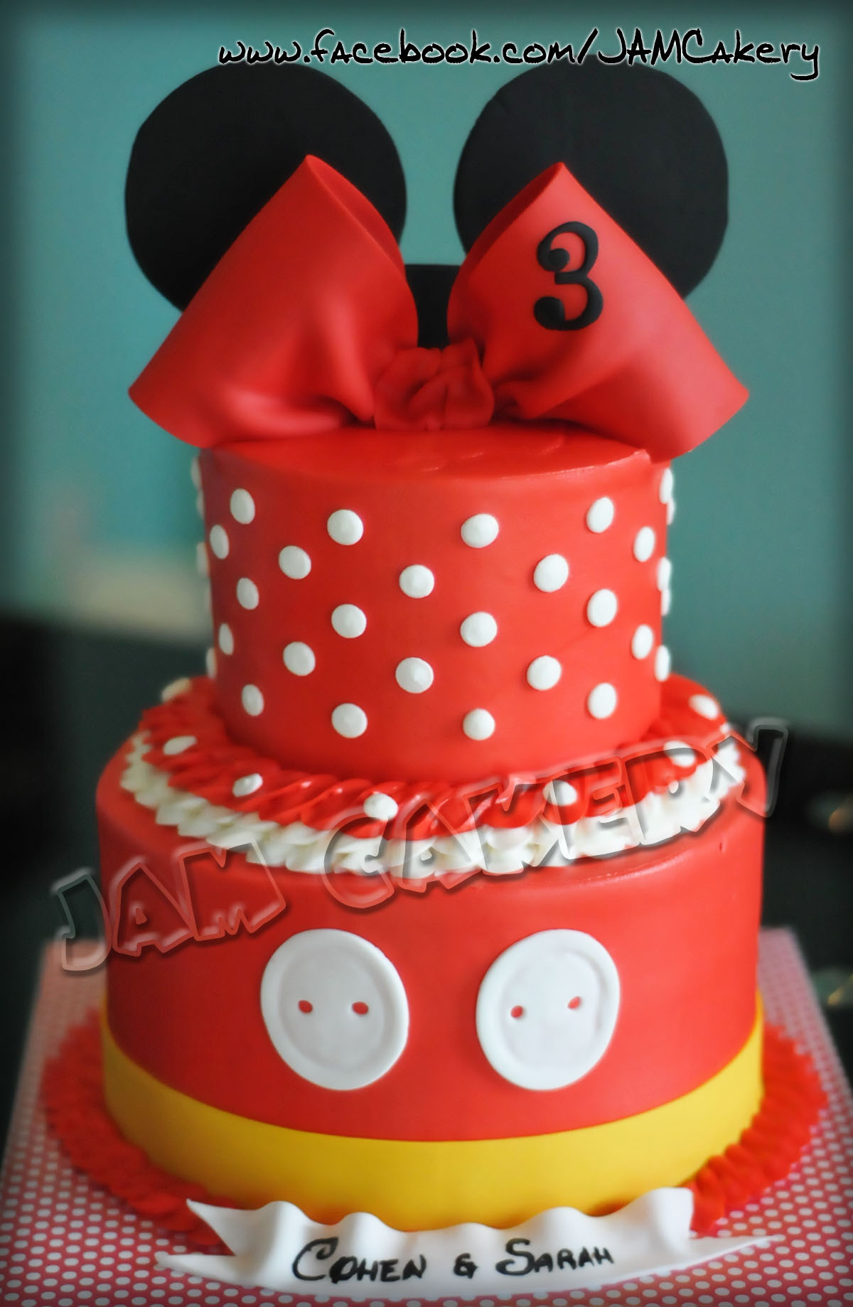 Mickey and Minnie Birthday Cake