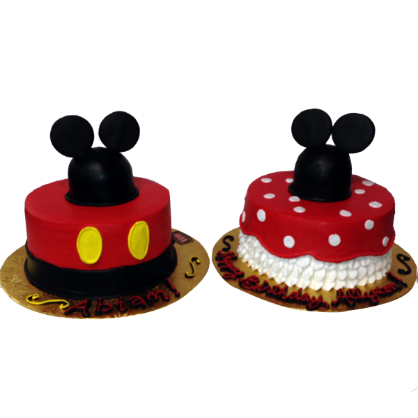 Mickey and Minnie Mouse Birthday Cakes