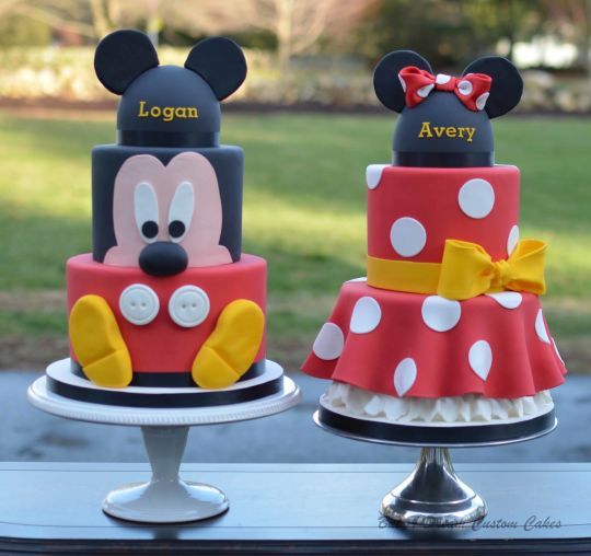 Mickey and Minnie Mouse Birthday Cakes