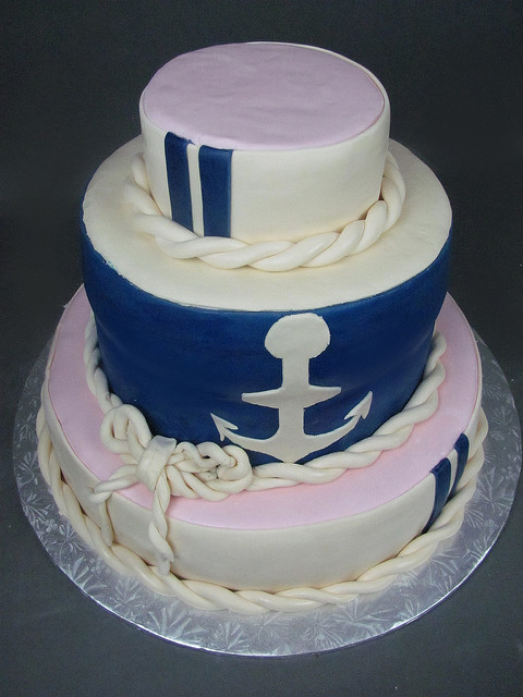 Nautical Themed Wedding Cake