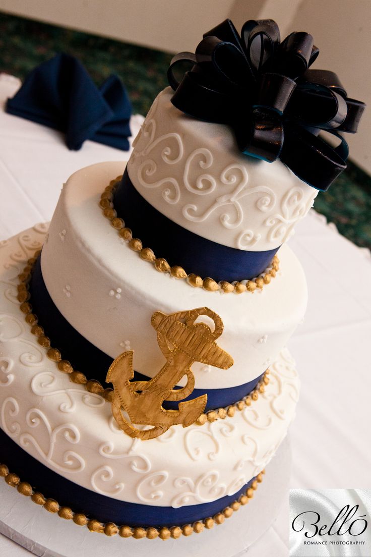 Navy Military Wedding Cakes