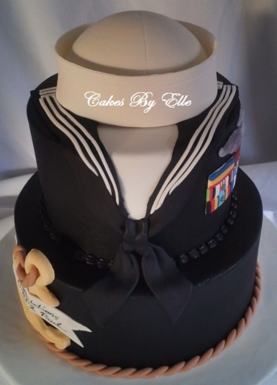 Navy Theme Cake Navy Theme Cake