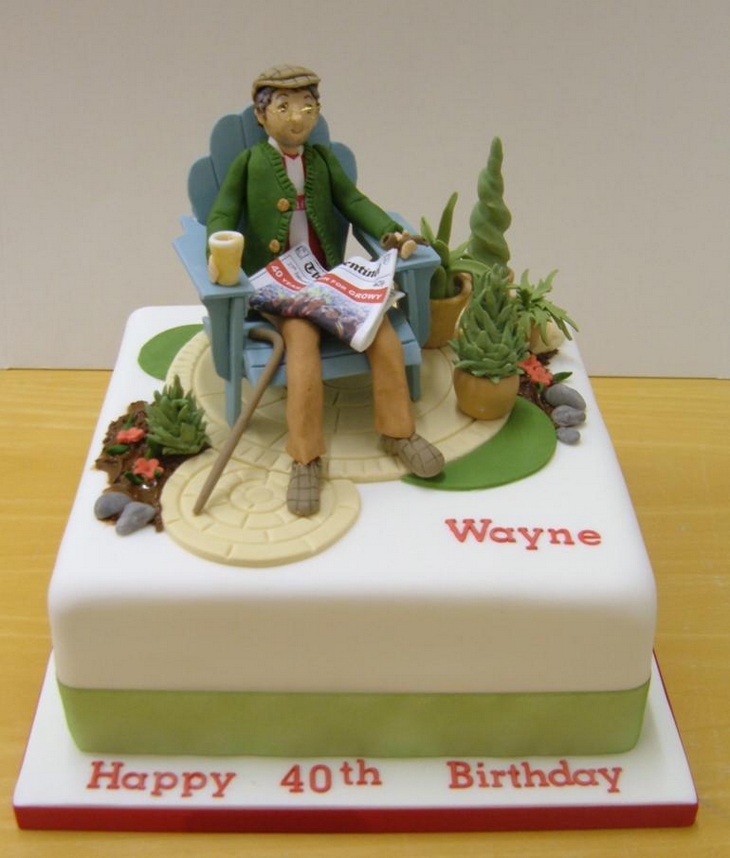 Old Man Birthday Cake
