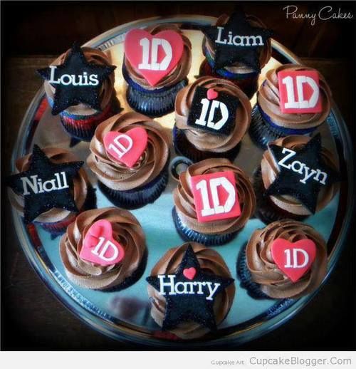 One Direction Birthday Cupcakes
