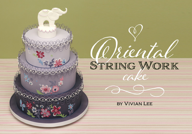 Oriental String Work On Cakes