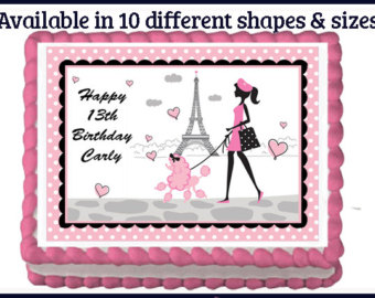 Paris Eiffel Tower Cake Toppers