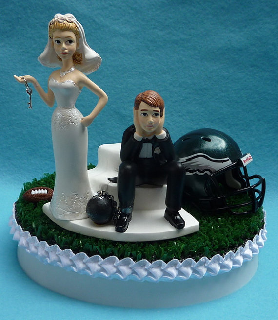 Philadelphia Eagles Wedding Cake Topper