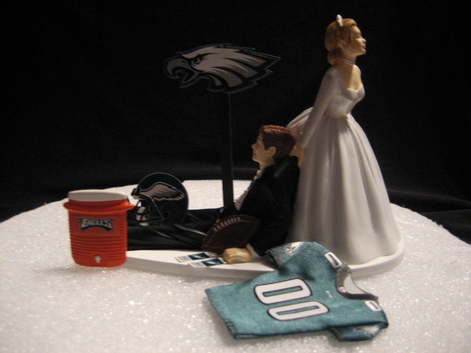 Philadelphia Eagles Wedding Cake Topper