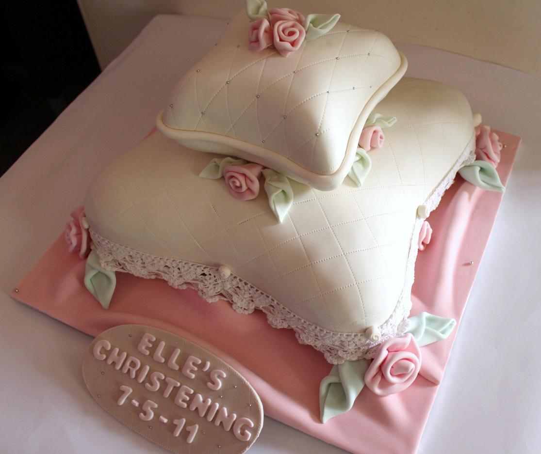 Pillow Christening Cake