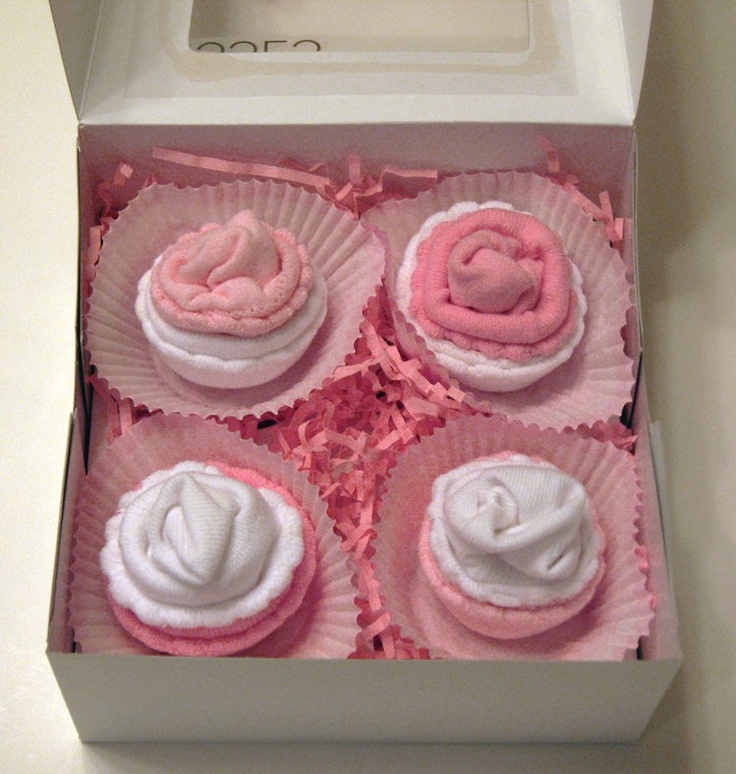 Pinterest Baby Shower Sock Cupcakes Pinterest Baby Shower Sock Cupcakes