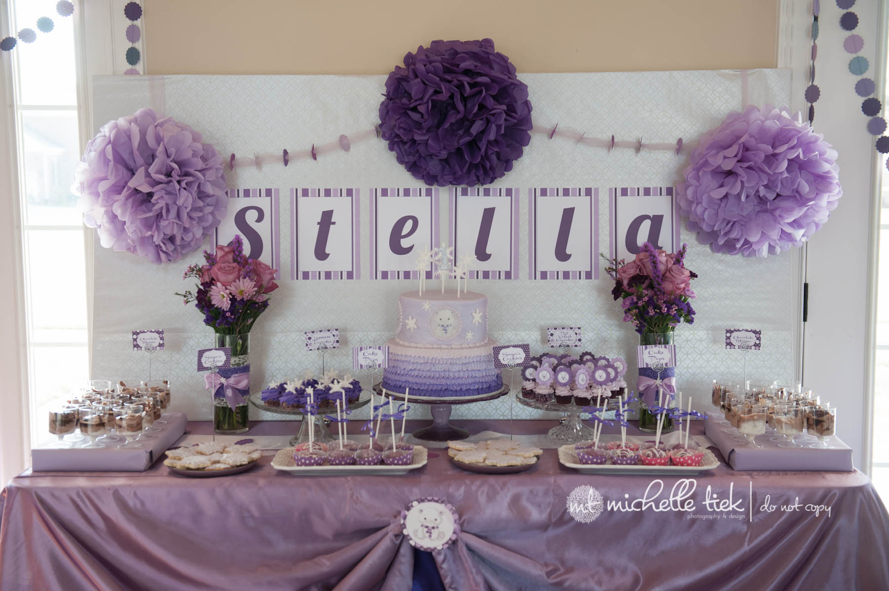 Purple Birthday Party Table