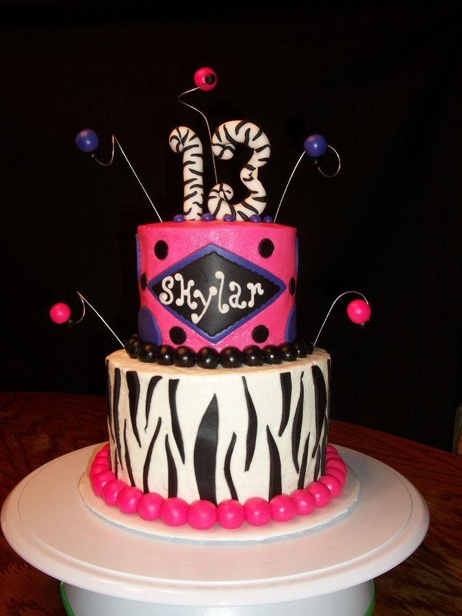 Purple Teen Girl Birthday Cakes