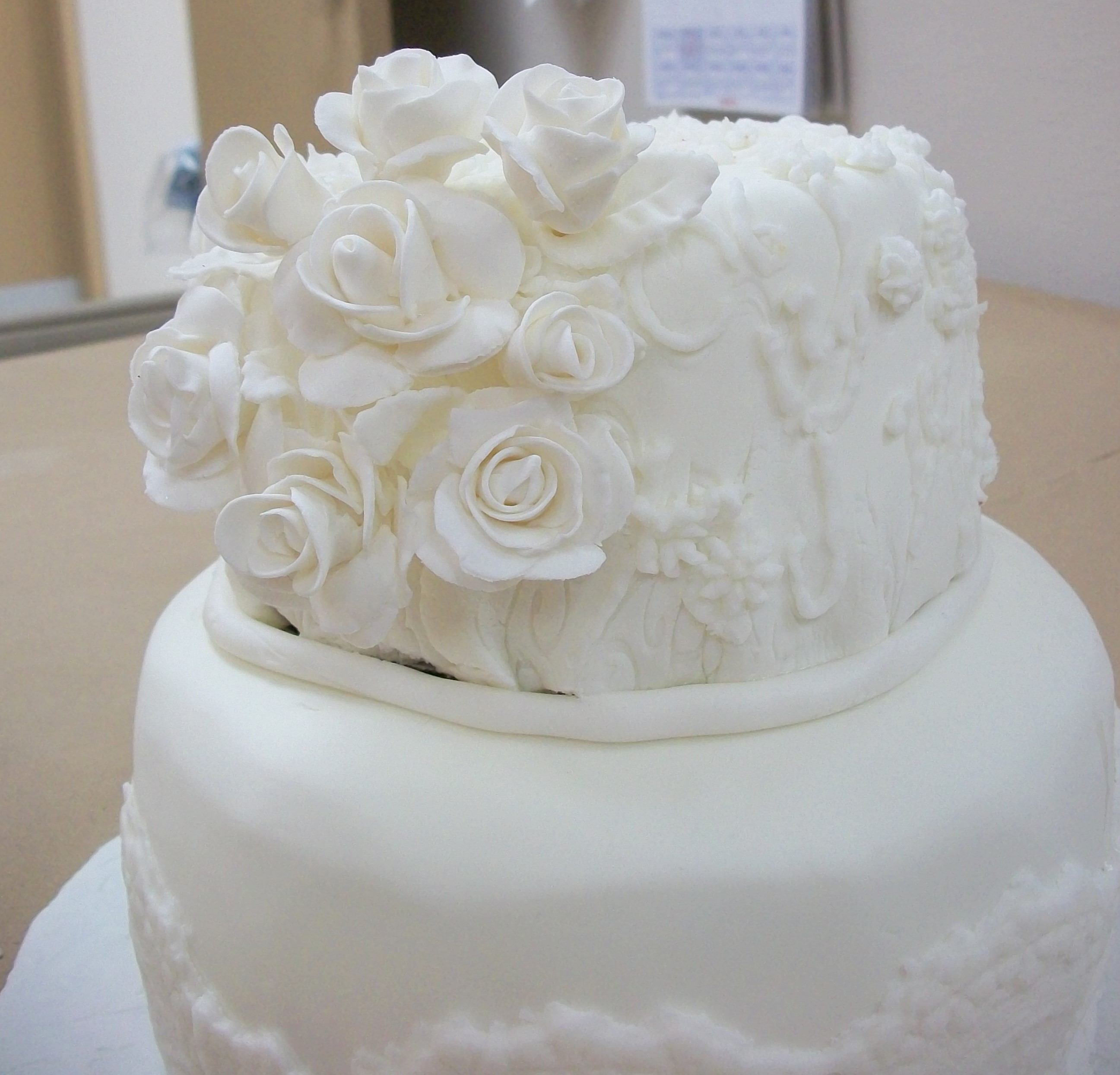 Quilted Fondant Wedding Cake Flower