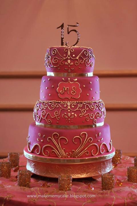 Quinceanera Sweet 15 Birthday Cake