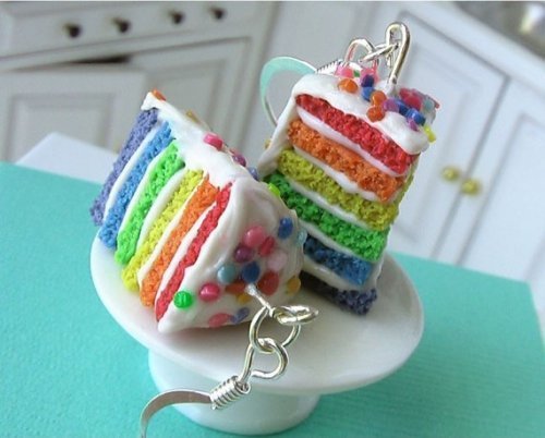 Rainbow Cake Earrings