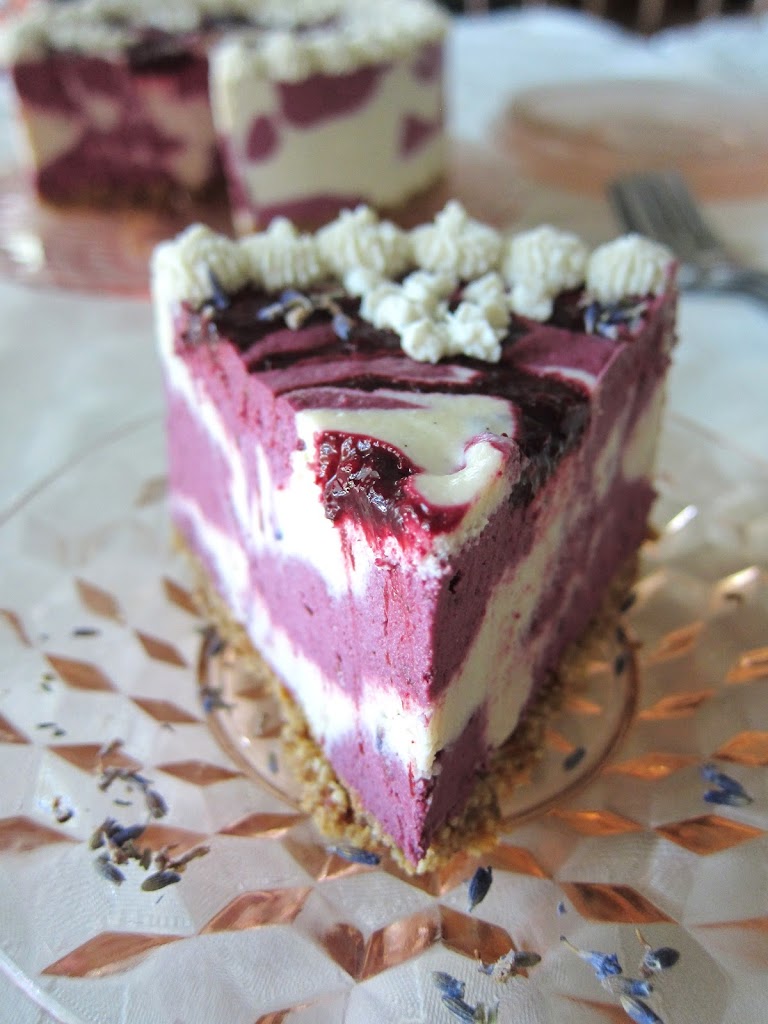 Raw Lavender Lemon BlackBerry Cheesecake Recipe