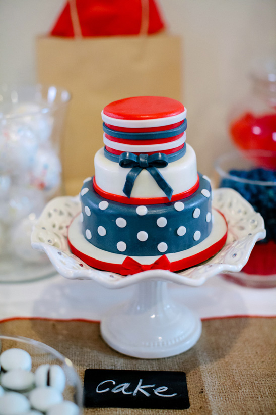 Red White Blue Baby Shower Cake Red White Blue Baby Shower Cake