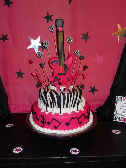 Rock Star Birthday Party Cake