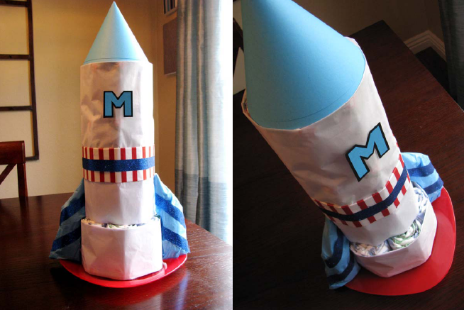 Rocket Diaper Cake