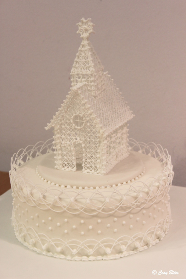 Royal Icing Cake with a Church